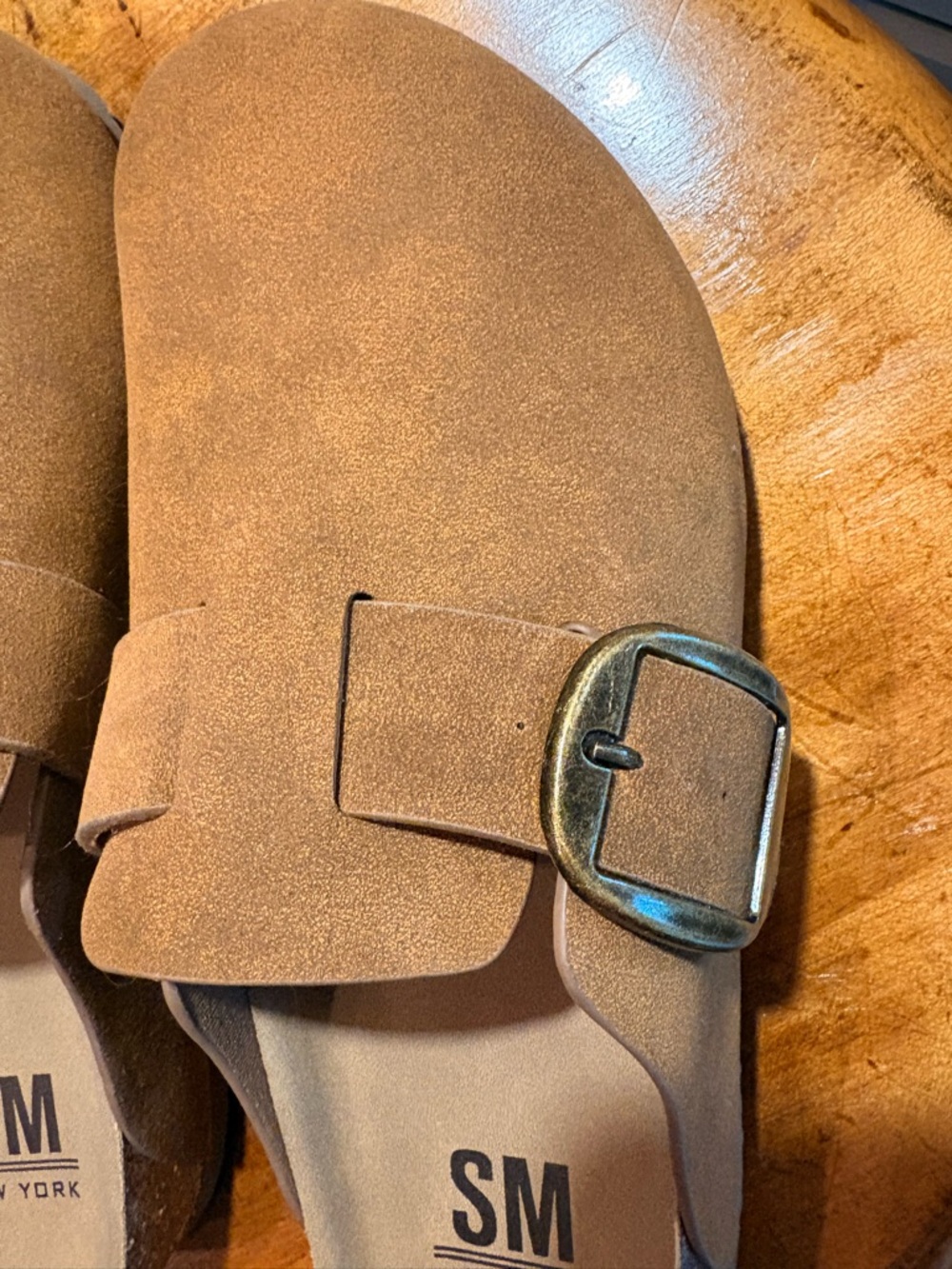 NWT SM New York Suede Mules/Slides in Camel Brown, size 8 - Picture 8 of 9
